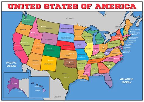 States And Capitals Map