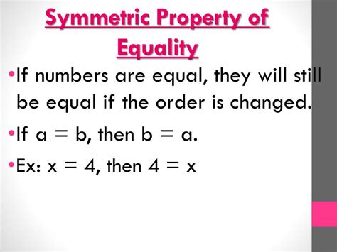 Symmetric Property Of Equality Symmetric Property Of Equality