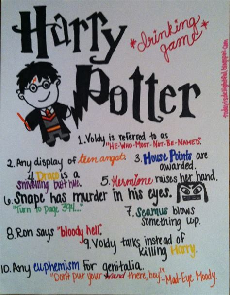 Today Is Delightful Harry Potter Drinking Game Today Is Delightful Harry Potter Drinking Game