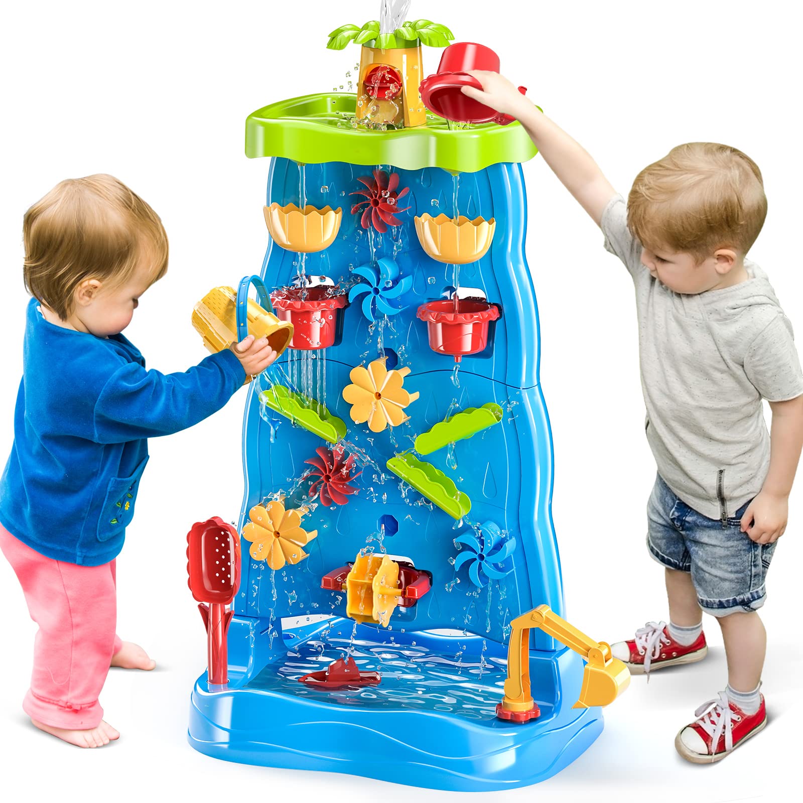 Toddlers Water Table Waterfall Maze Like Wall Double Sided Water Sand Toddlers Water Table Waterfall Maze Like Wall Double Sided Water Sand