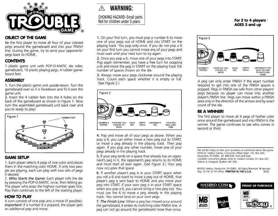 5 Trouble Game Rules