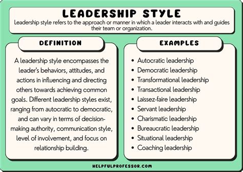 Types Of Leadership Styles