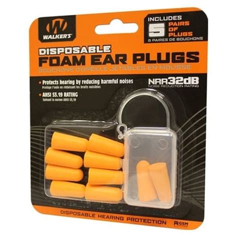 Walker S Game Ear Foam Ear Plugs 5 Pack Walker S Game Ear Foam Ear Plugs 5 Pack