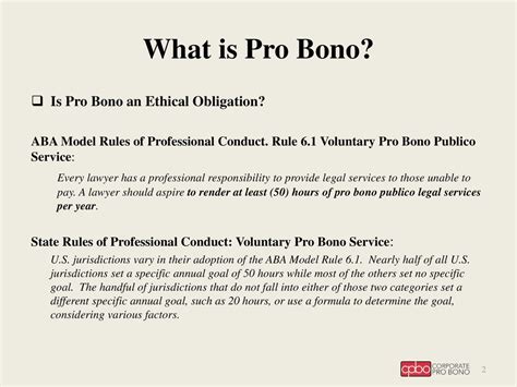 What Does Pro Bono Mean