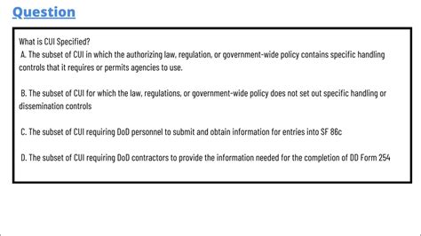 What Is Cui Specified